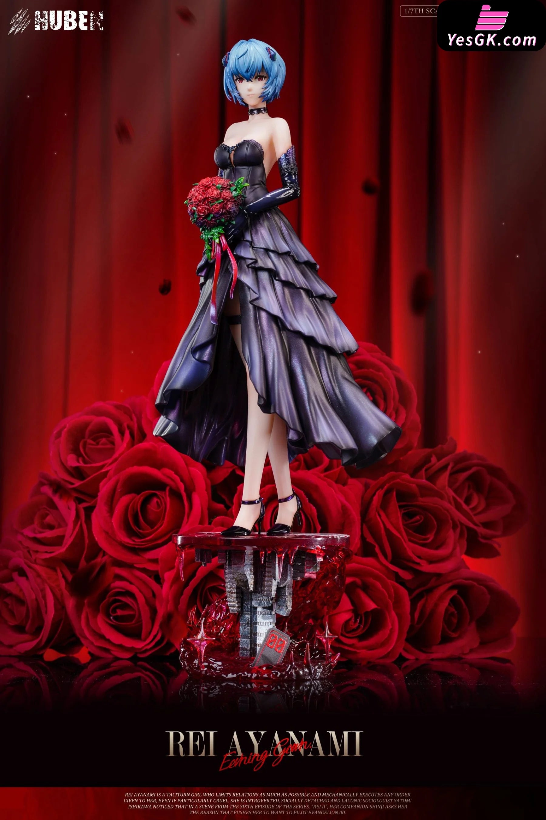 Neon Genesis Evangelion Black Wedding Dress Rei Ayanami Statue - Huben Studio [Pre-Order]