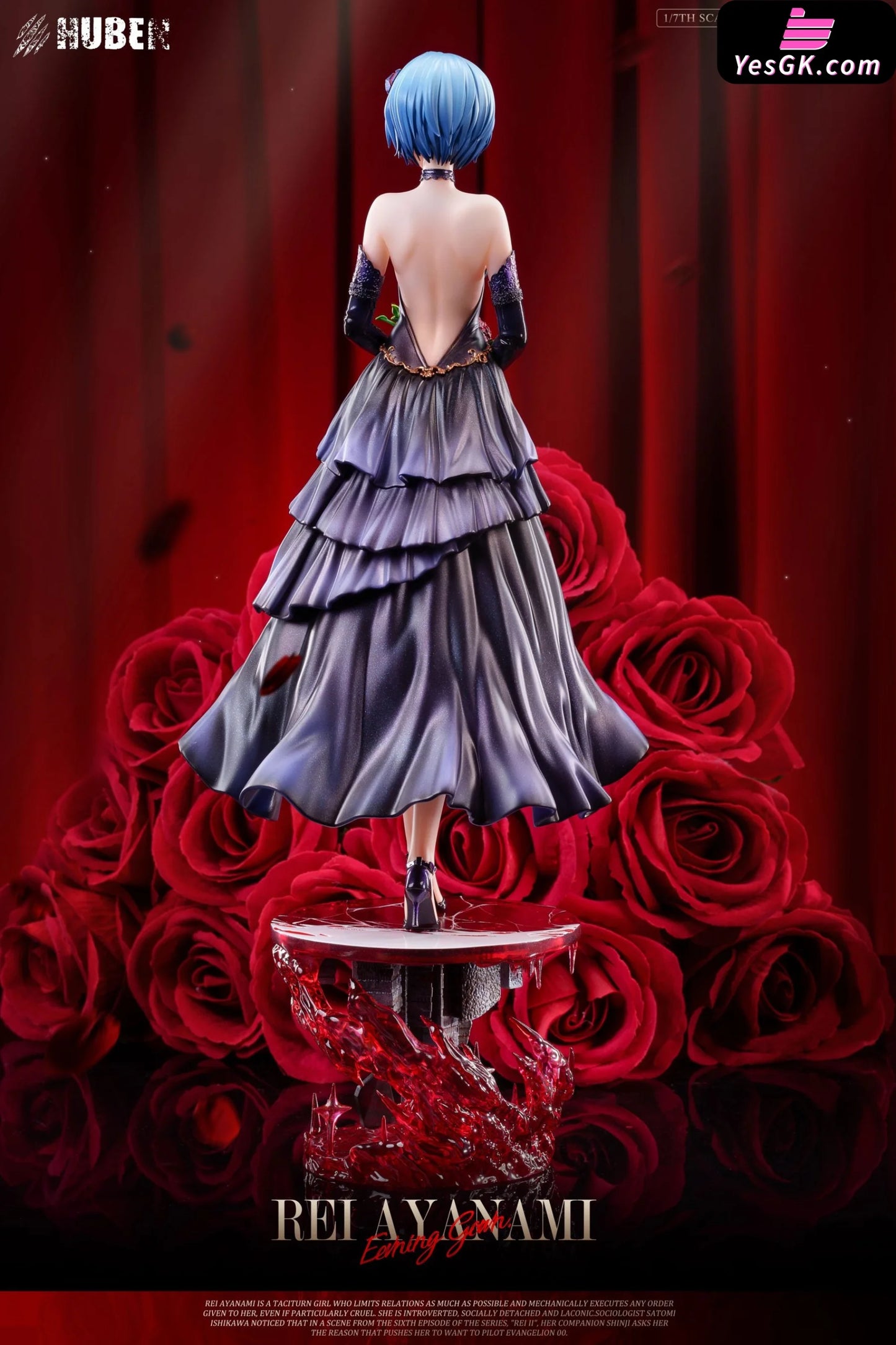 Neon Genesis Evangelion Black Wedding Dress Rei Ayanami Statue - Huben Studio [Pre-Order]