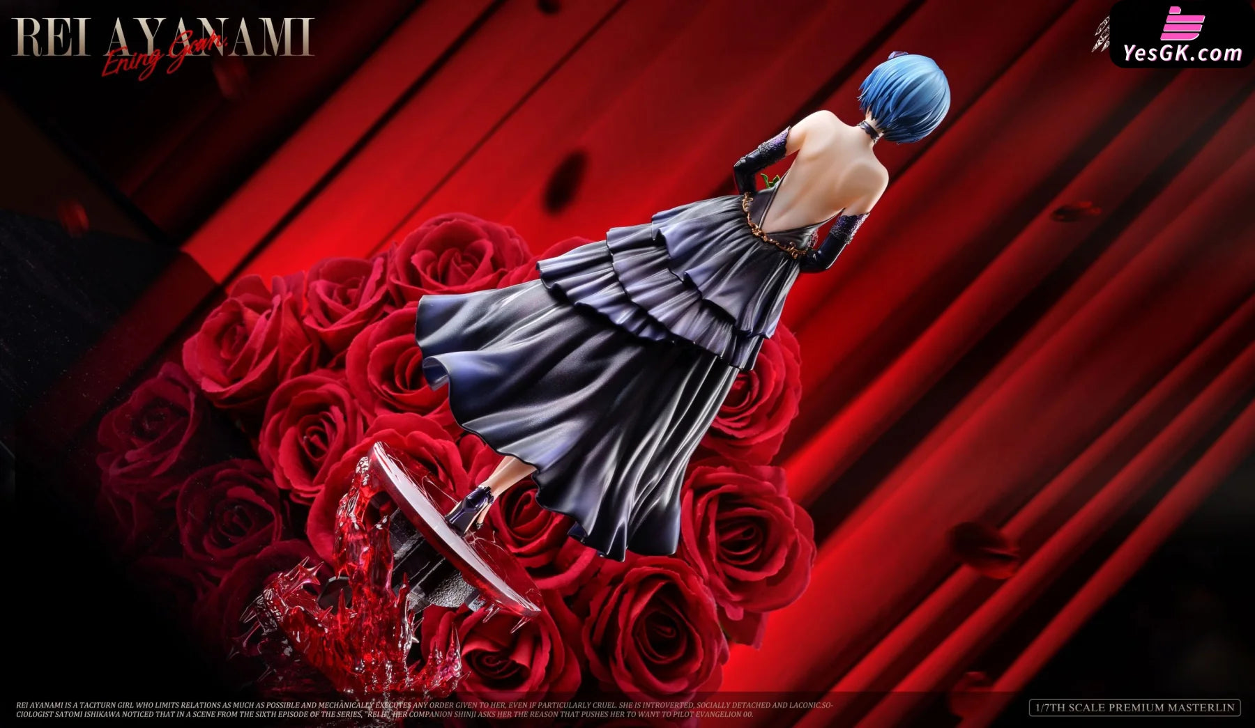 Neon Genesis Evangelion Black Wedding Dress Rei Ayanami Statue - Huben Studio [Pre-Order]