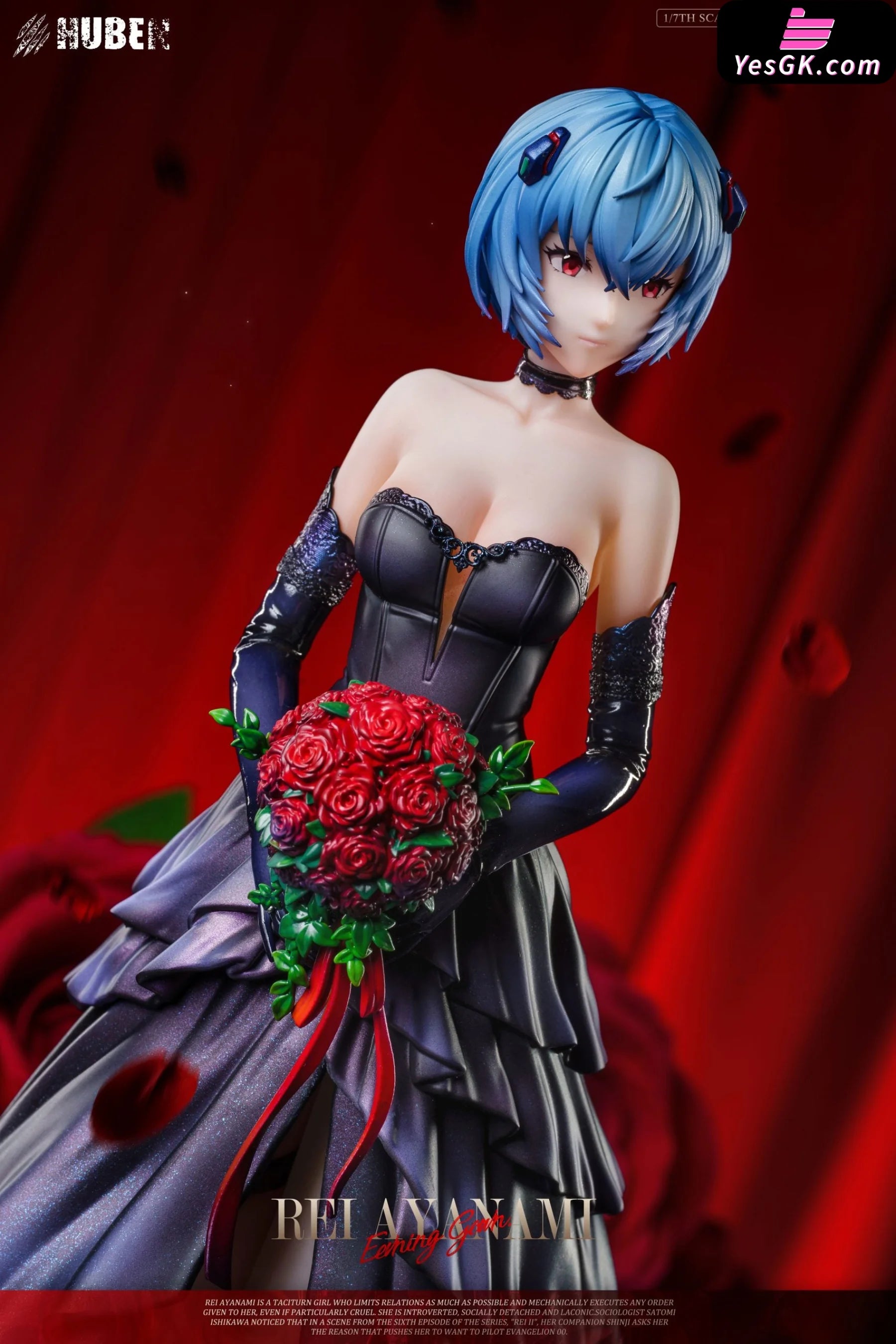 Neon Genesis Evangelion Black Wedding Dress Rei Ayanami Statue - Huben Studio [Pre-Order]