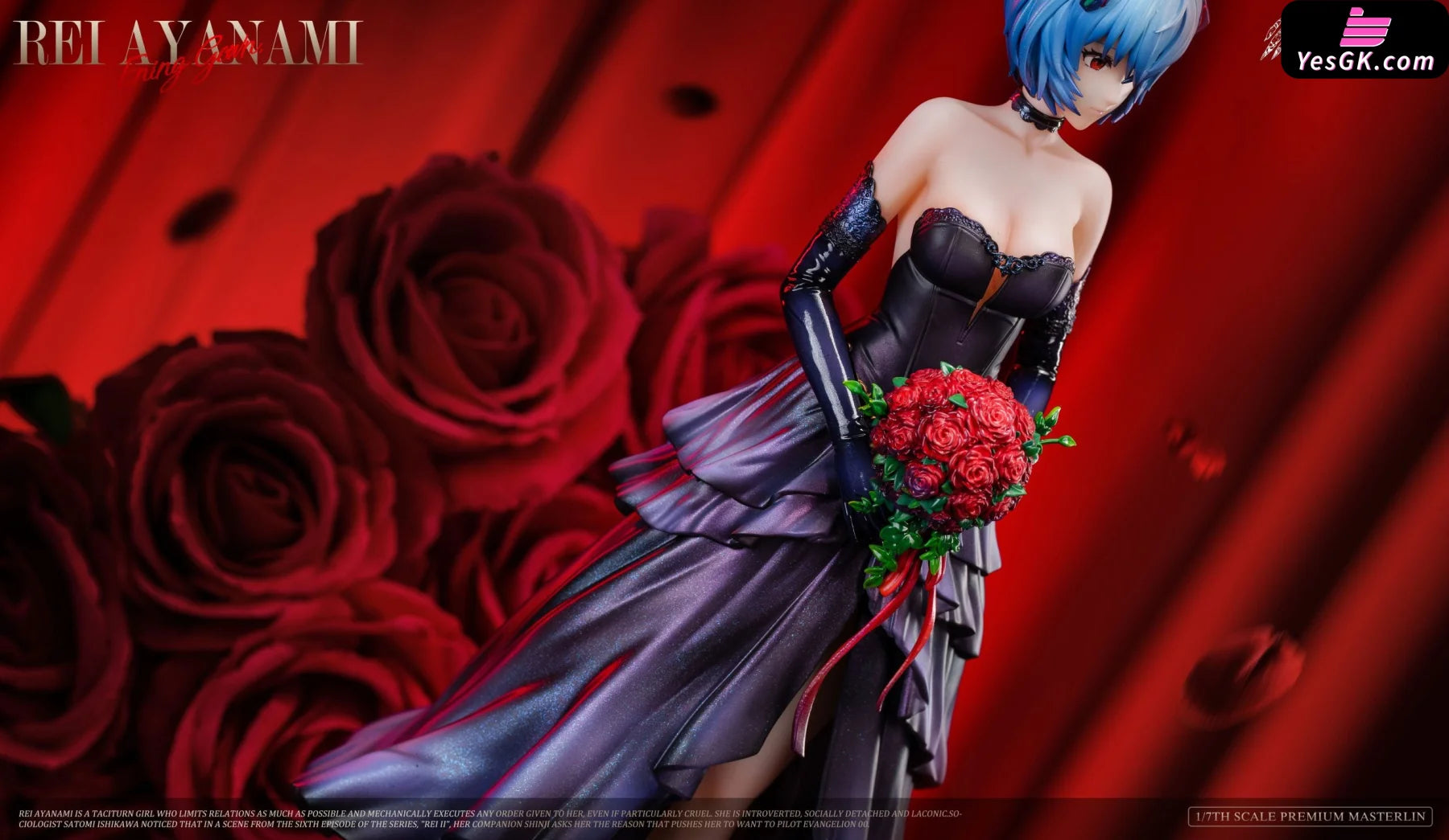 Neon Genesis Evangelion Black Wedding Dress Rei Ayanami Statue - Huben Studio [Pre-Order]