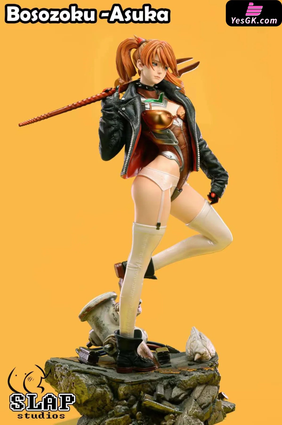 Neon Genesis Evangelion Bosozoku Series First: Soryu Asuka Langley & Harley Quinn Statue - Slap