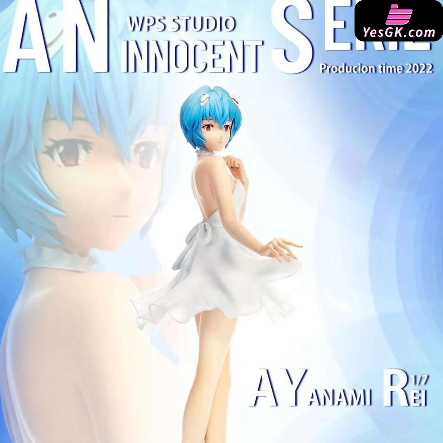 Neon Genesis Evangelion White Dress Girl Series: Eva Ayanami Rei Resin Statue - Wps Studio