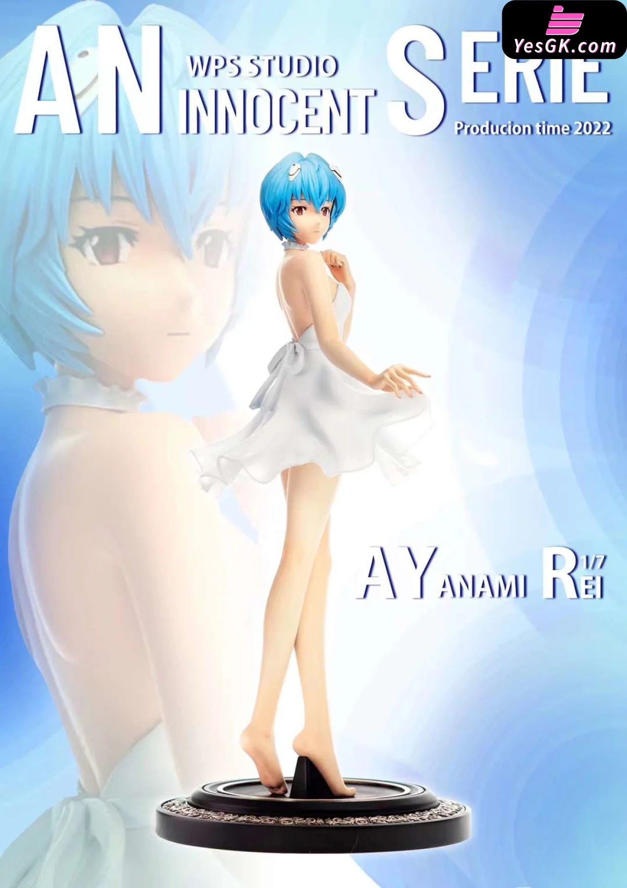 Neon Genesis Evangelion White Dress Girl Series: Eva Ayanami Rei Resin Statue - Wps Studio