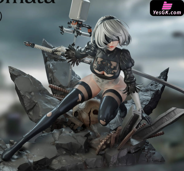 NieR: Automata 2B PVC Figure - CROW Studio [Pre-Order] Deposit / A Black Damage Version NieR:Automata