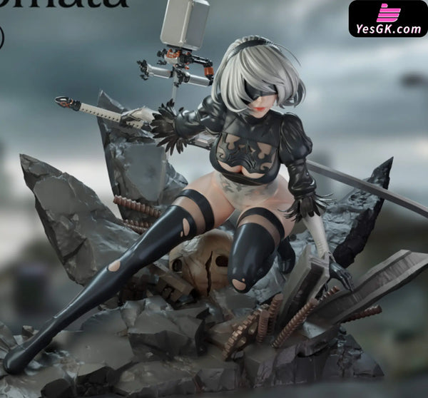 NieR: Automata 2B PVC Figure - CROW Studio [Pre-Order] Deposit / A Black Damage Version NieR:Automata