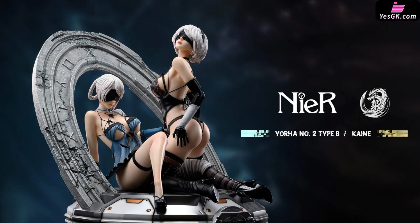 Nier:automata 2B & Kaine Resin Statue - Long Quan Studio [Pre-Order]