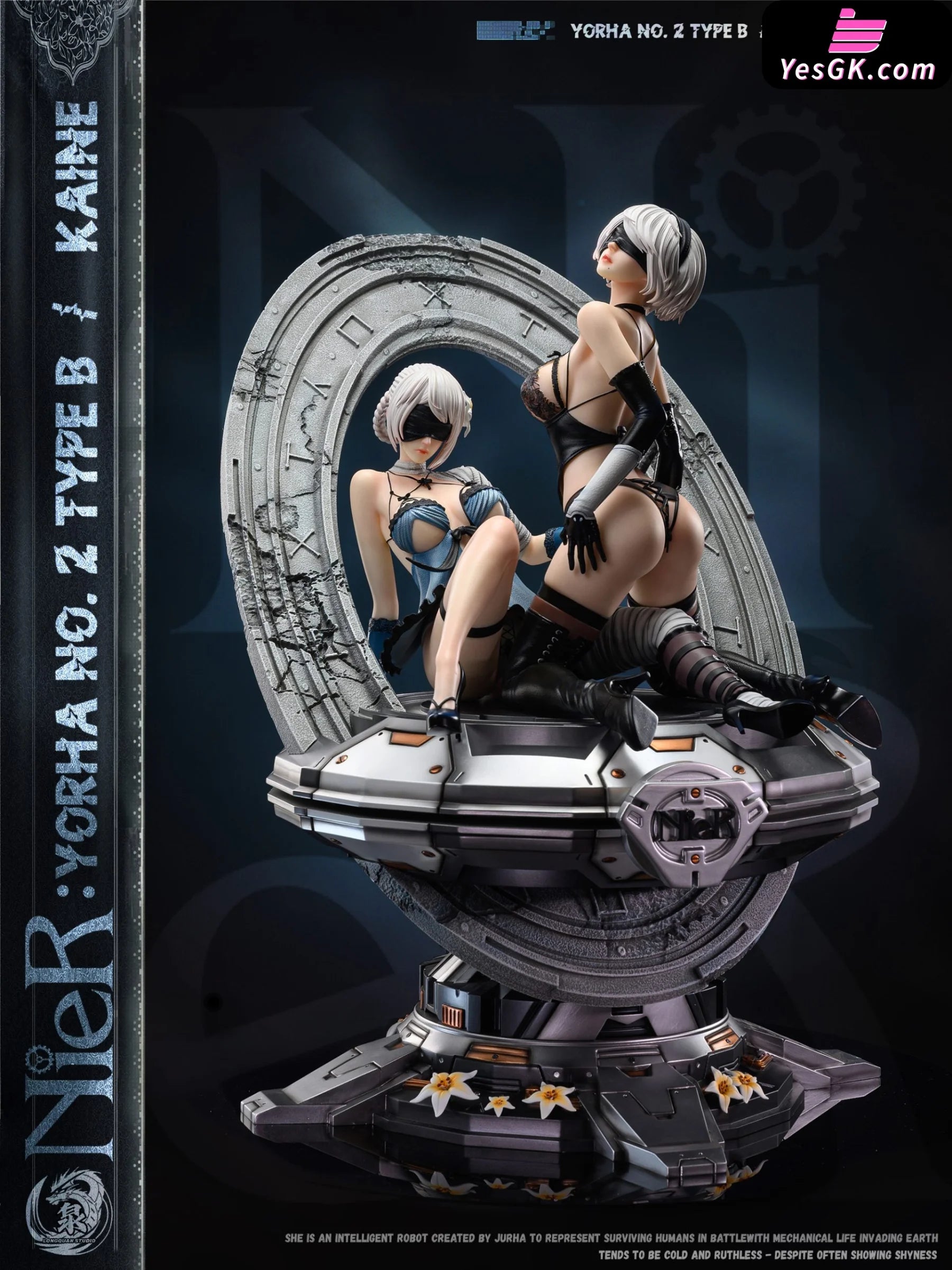 Nier:automata 2B & Kaine Resin Statue - Long Quan Studio [Pre-Order] Deposit / Standard Version A