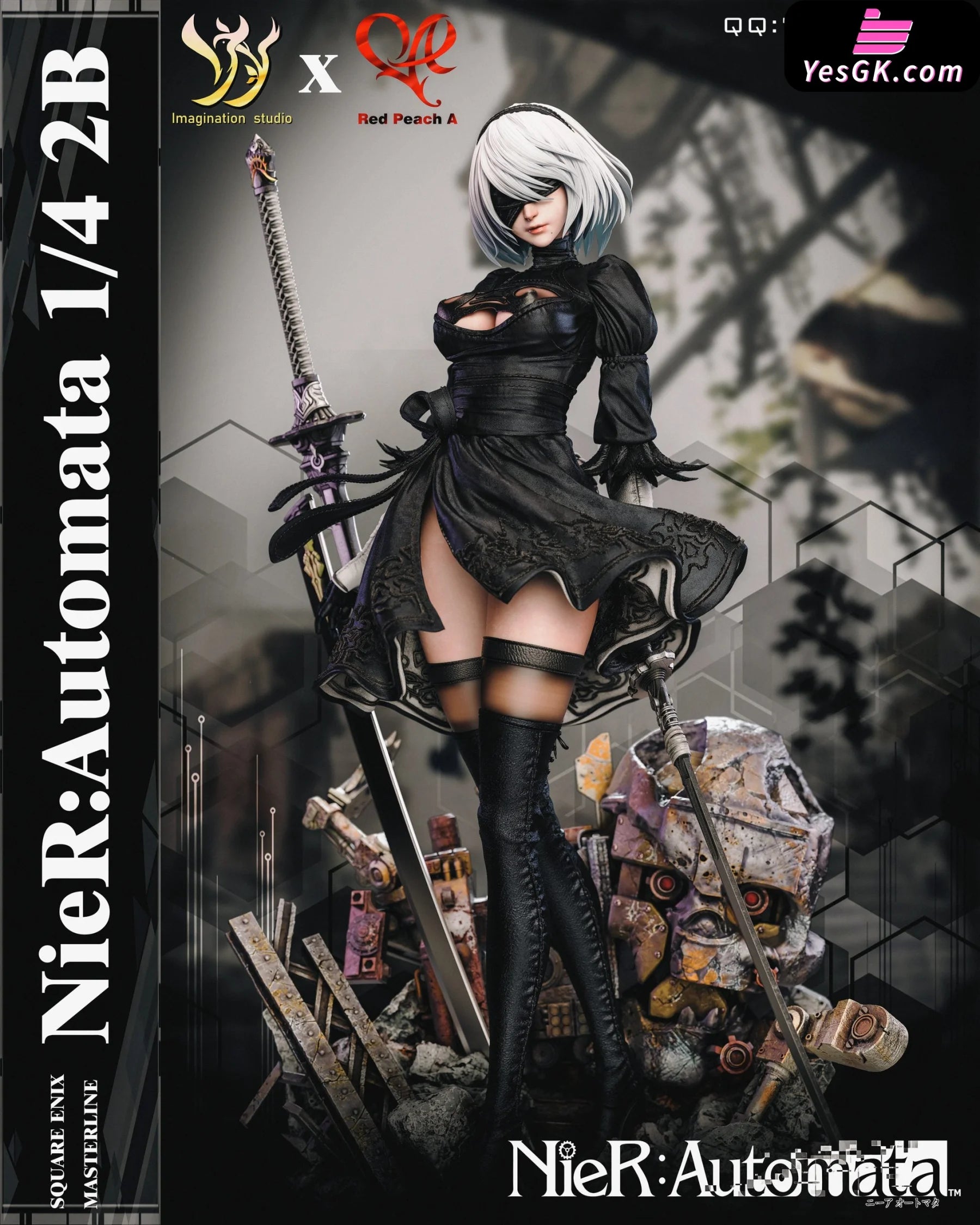 Nier:automata 2B Resin Statue - Imagination Studio [Pre-Order] Deposit / Game Version Nsfw 18 +