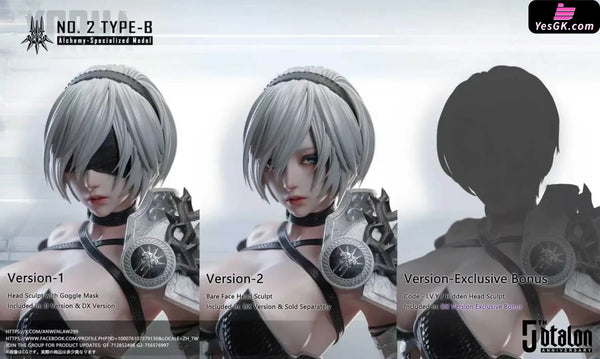 NieR Automata YoRHa No.2 Type B Alchemy-Specialized Gear Statue - Dtalon Studio