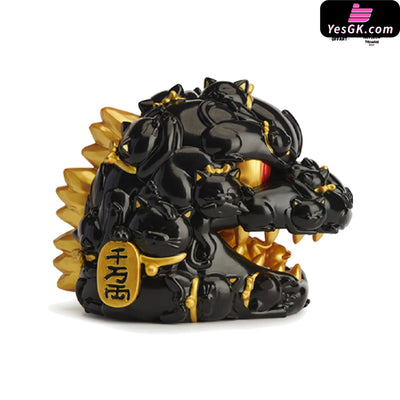 OFFART X Horiren Red Flame Hundred Cats Mini - Black Gold Bust (Licensed) Statue - OFFART & A Ren Studio [Pre-Order]