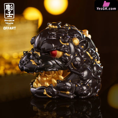 OFFART X Horiren Red Flame Hundred Cats Mini - Black Gold Bust (Licensed) Statue - OFFART & A Ren Studio [Pre-Order]