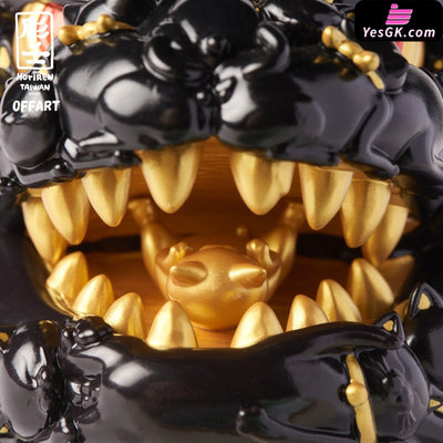 OFFART X Horiren Red Flame Hundred Cats Mini - Black Gold Bust (Licensed) Statue - OFFART & A Ren Studio [Pre-Order]