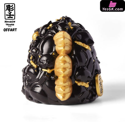 OFFART X Horiren Red Flame Hundred Cats Mini - Black Gold Bust (Licensed) Statue - OFFART & A Ren Studio [Pre-Order]