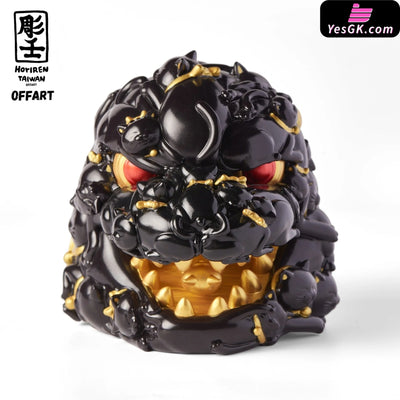 OFFART X Horiren Red Flame Hundred Cats Mini - Black Gold Bust (Licensed) Statue - OFFART & A Ren Studio [Pre-Order]