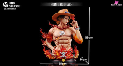 One Piece 1/4 Portgas D. Ace Bust GK Statue - UNO Studio [Pre-Order] One Piece