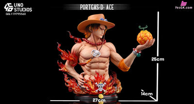 One Piece 1/4 Portgas D. Ace Bust GK Statue - UNO Studio [Pre-Order] One Piece