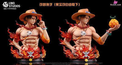 One Piece 1/4 Portgas D. Ace Bust GK Statue - UNO Studio [Pre-Order] One Piece