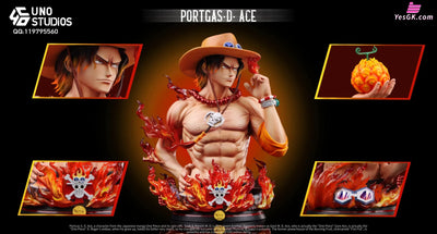 One Piece 1/4 Portgas D. Ace Bust GK Statue - UNO Studio [Pre-Order] Deposit One Piece