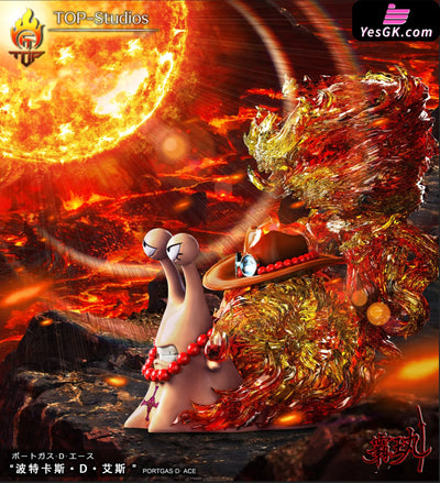 One Piece Ace Fire Tornado and Prison Completion Plan Caesar GK Statue - TOP Studio [In-Stock] - One Piece
