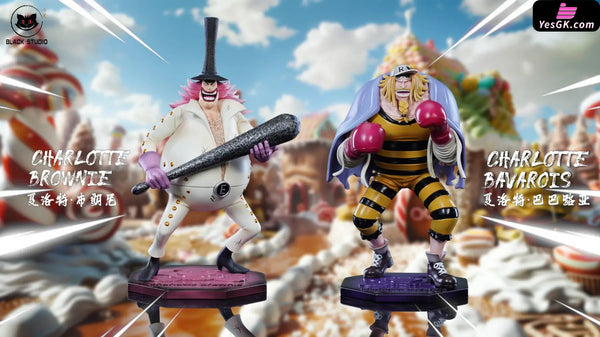 One Piece Big Mom Pirates Series Brownie & Bavarois pop GK Statue Black Studio [Pre Order] One Piece