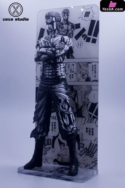 One Piece Black And White Manga Color Matching Bloody Roronoa Zoro Resin Statue - Xoxo Studio