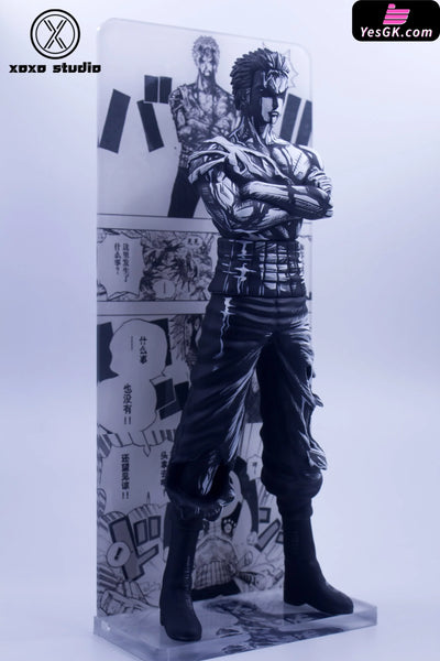 One Piece Black And White Manga Color Matching Bloody Roronoa Zoro Resin Statue - Xoxo Studio