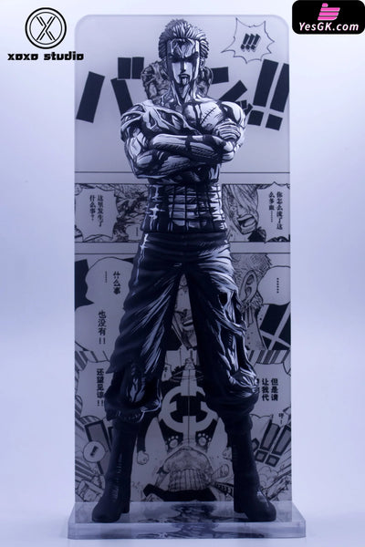 One Piece Black And White Manga Color Matching Bloody Roronoa Zoro Resin Statue - Xoxo Studio