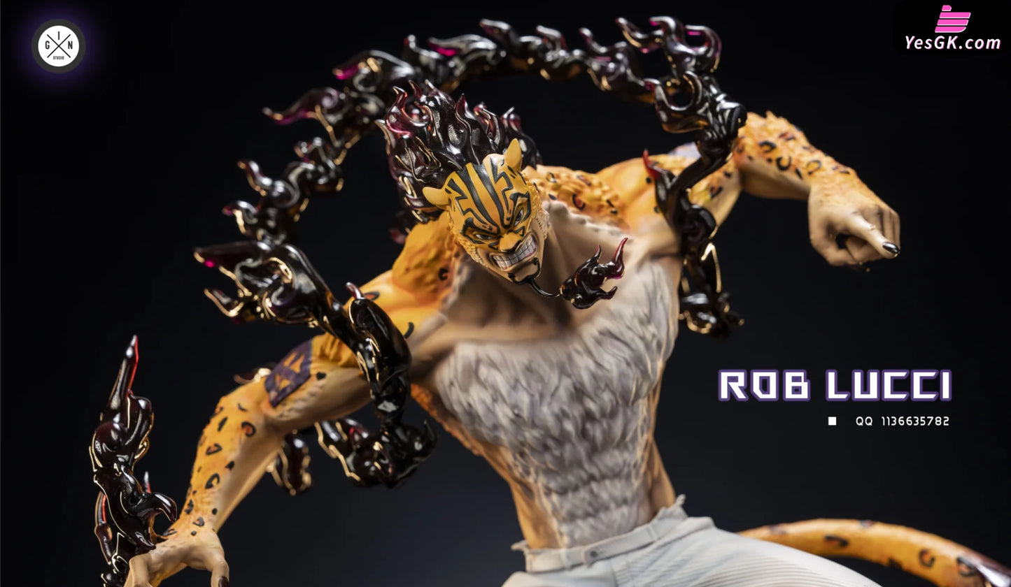 One Piece Black Cheetah Rob Lucci Resin Statue - Gin Studio [Pre-Order]