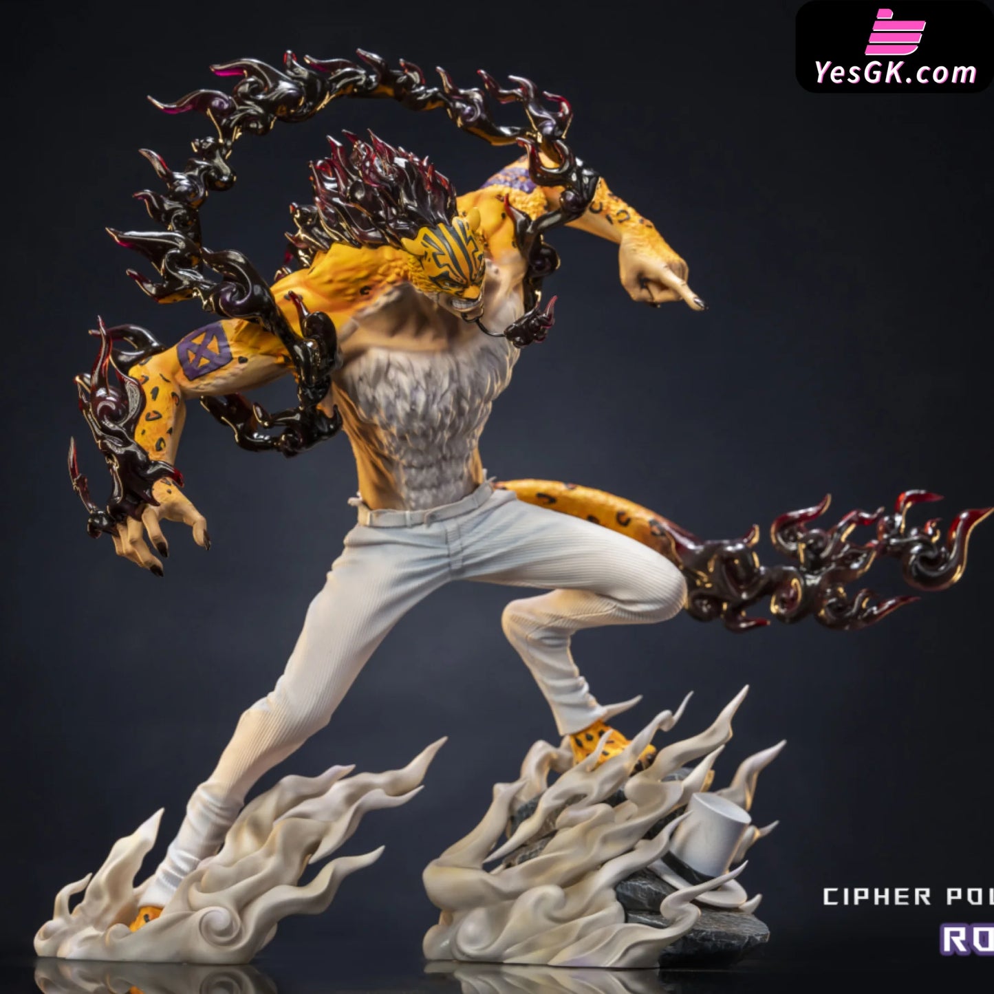 One Piece Black Cheetah Rob Lucci Resin Statue - Gin Studio [Pre-Order]