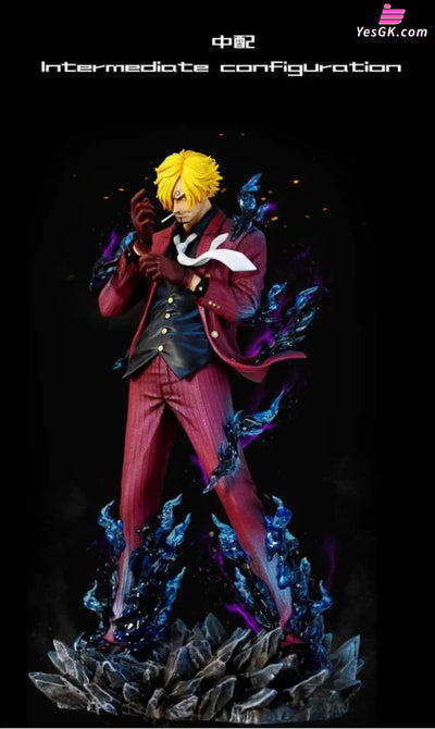 One Piece Blue Flame Sanji Statue - T-H Studio [In-Stock] - Full Payment / Medium spec (body effects) - One Piece