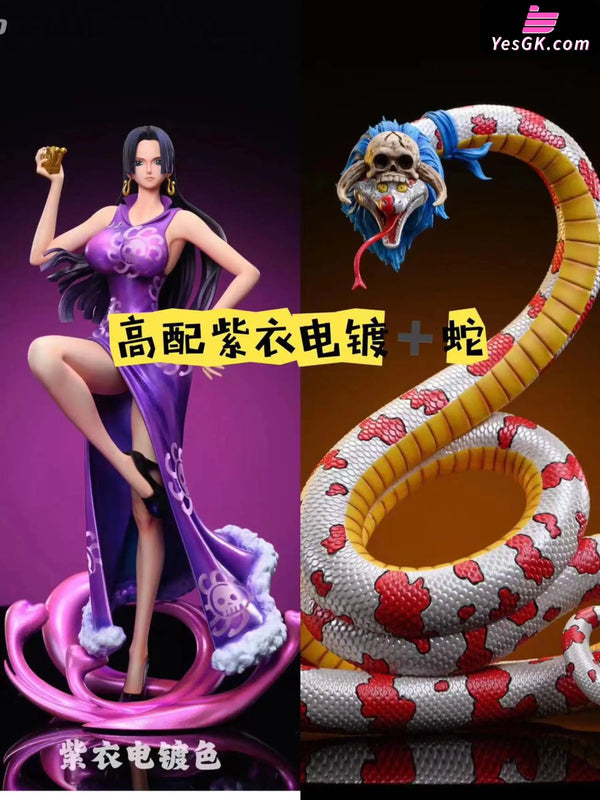 One Piece Boa Hancock Statue - C2 Studio [In-Stock] Full Payment / EX Purple Plating Color + Salome / POP One Piece