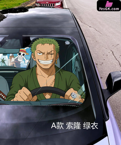 One Piece Car front sunshade Zoro Peripheral - Plover Studio [Pre-Order] Deposit / Green-clad Zoro One Piece
