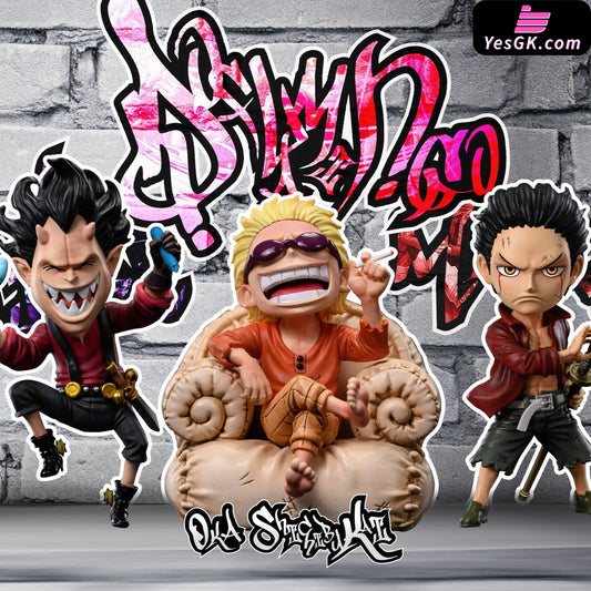 One Piece Childhood Vibes Series #1-3 Donquixote Doflamingo & Dracule Mihawk Gekko Moria Statue - Yz