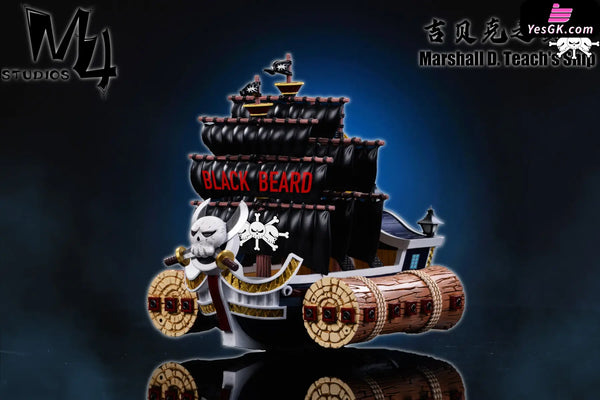 One Piece Crew Ships Series #26 Blackbeard Pirates Ship Sword of Gibek Statue - M4 Studio