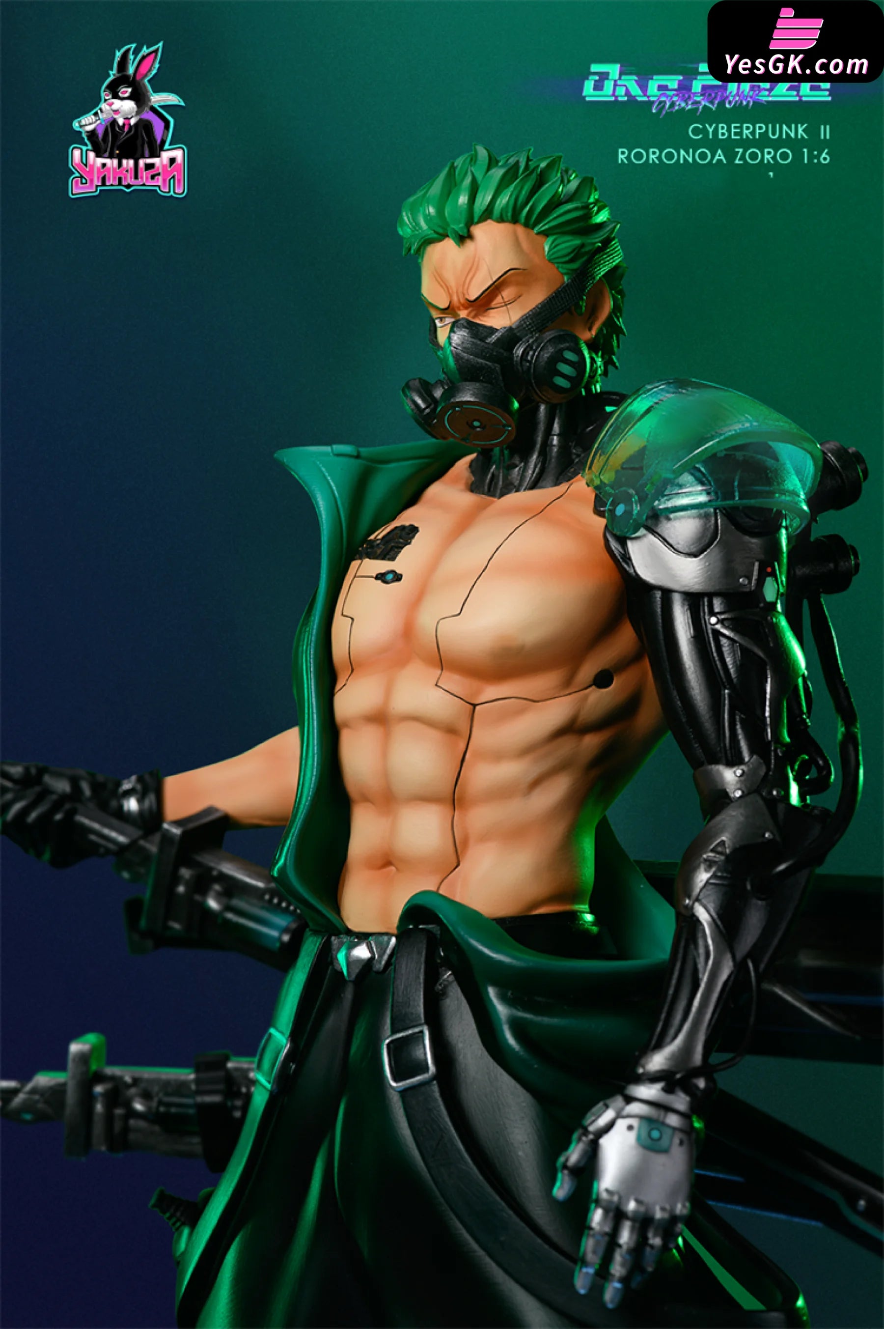 One Piece Cyberpunk Series Roronoa Zoro Resin Statue - Yakuza Studio ...