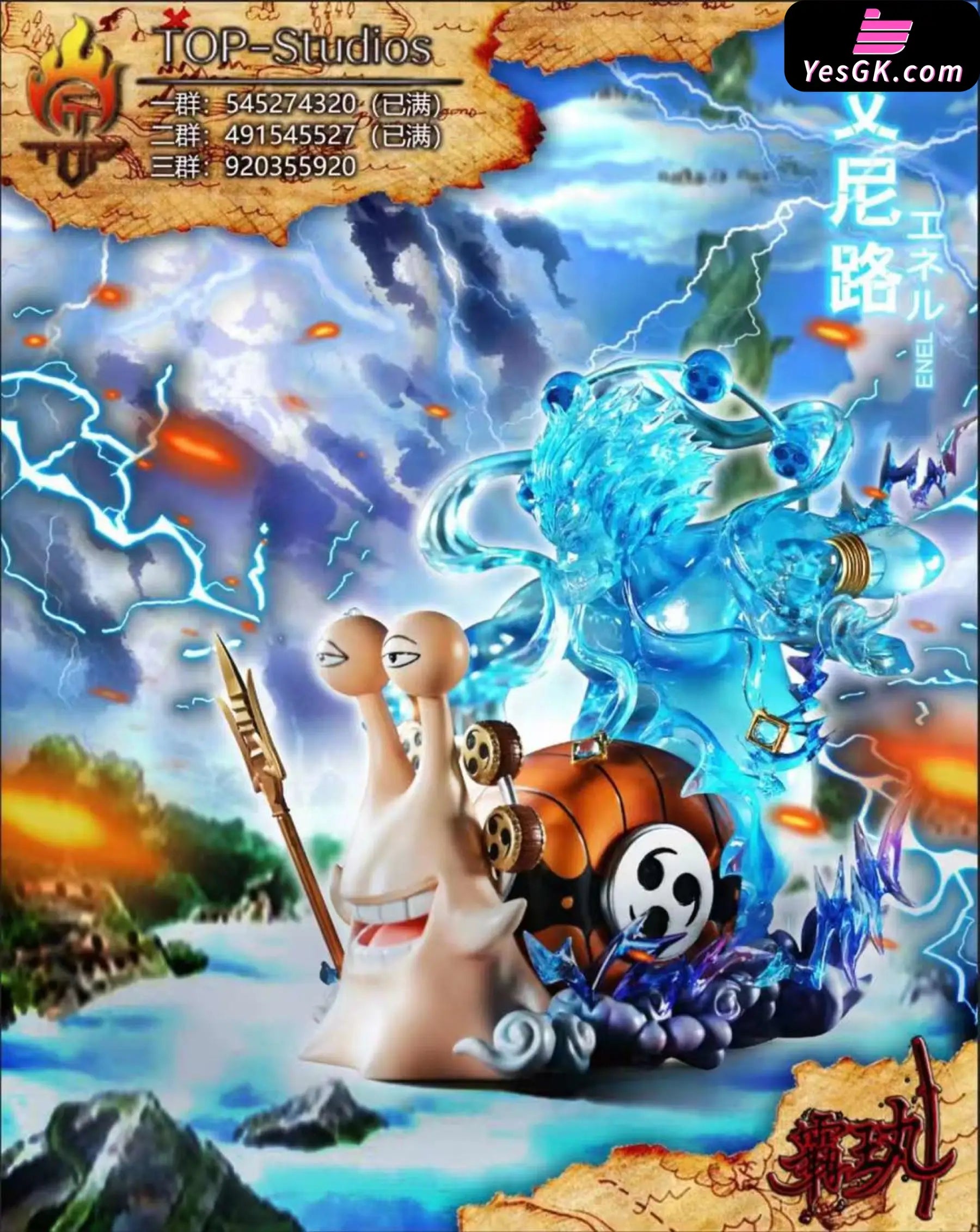 One Piece Den Den Mushi Enel & Zephyr Resin Statue - TOP Studio