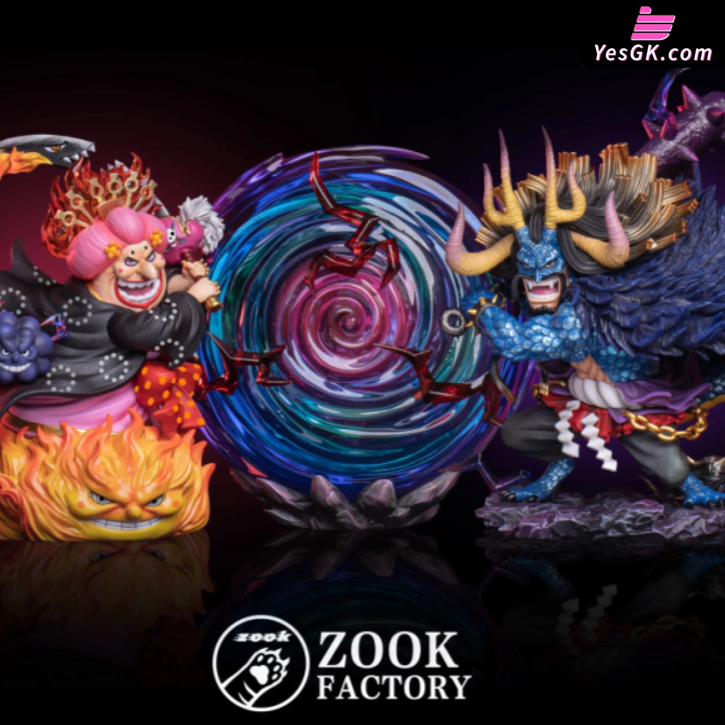 One Piece Destruction! Charlotte Linlin & Kaido Resin Statue - Zook Fa 