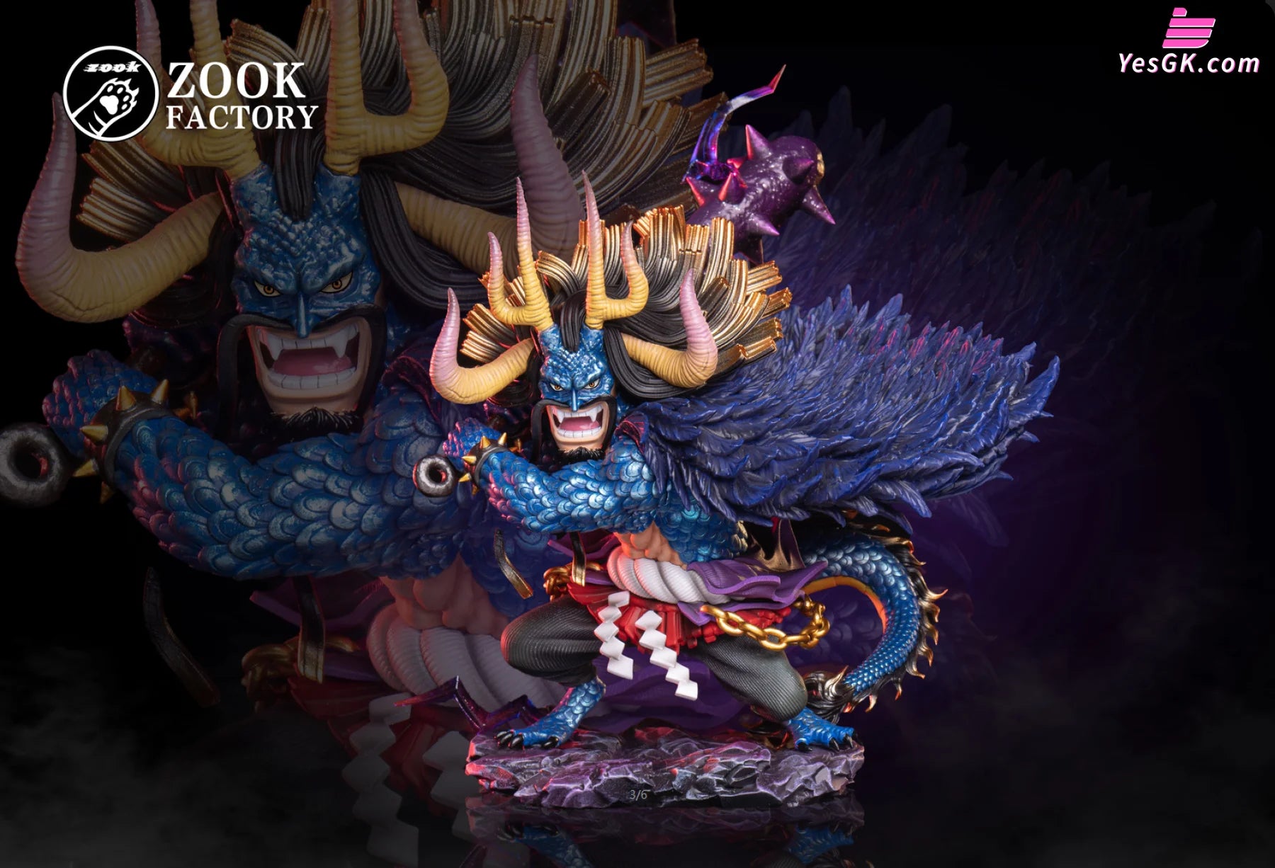 One Piece Destruction! Charlotte Linlin & Kaido Resin Statue - Zook Fa 