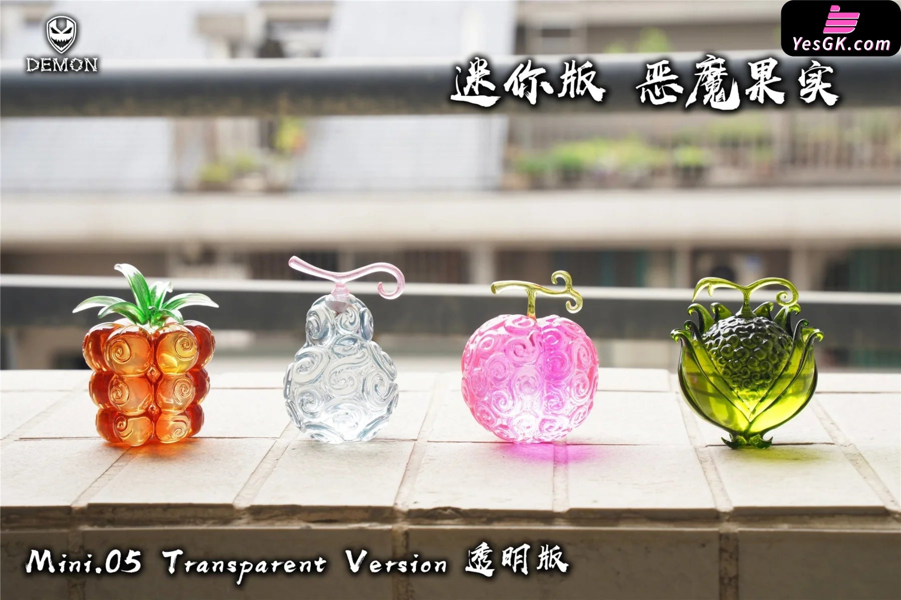 Demon Studio Devil Fruit set #3 Transparent One Piece Statue Resin