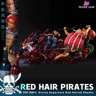 One Piece Divine Departure Shanks & Red Hair Pirates Members 3 Man Set POP GK Statue - JacksDo Studio [In-Stock] - Full