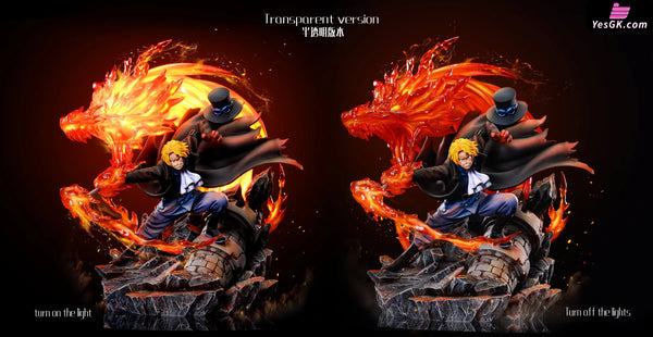 One Piece Fire Dragon Sabo GK Statue - T-H Studio [In-Stock] - Full Payment / Semi-transparent Version - One Piece