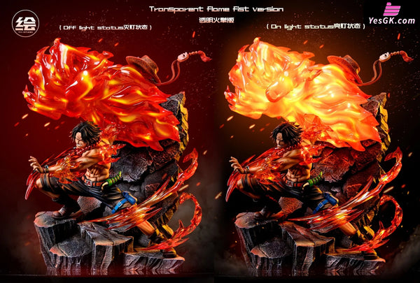 One Piece Fire Fist Ace & Fireball Ace GK Statue - T-H Studio [In-Stock] - Full Payment / Transparent Flame Fist