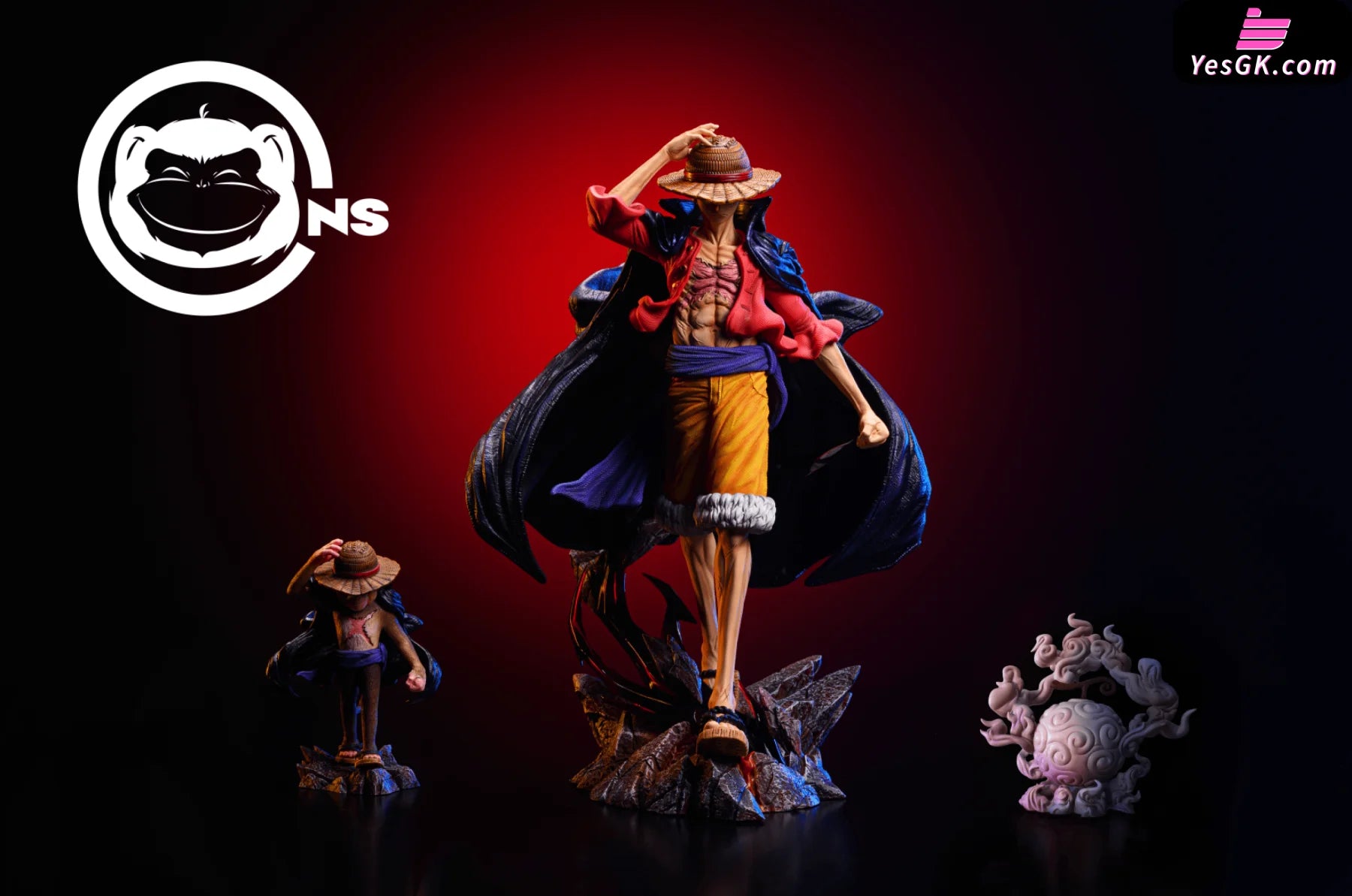 One Piece Four Emperors Luffy Statue - Cns Studio [Pre-Order] Deposit / Luffy+Monkey + Devil Fruit