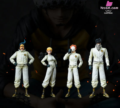 One Piece Heart Pirates Ikkaku & Hakugan & Clione & Uni POP GK Statue - Black Studio [In-Stock] - Full Payment - One