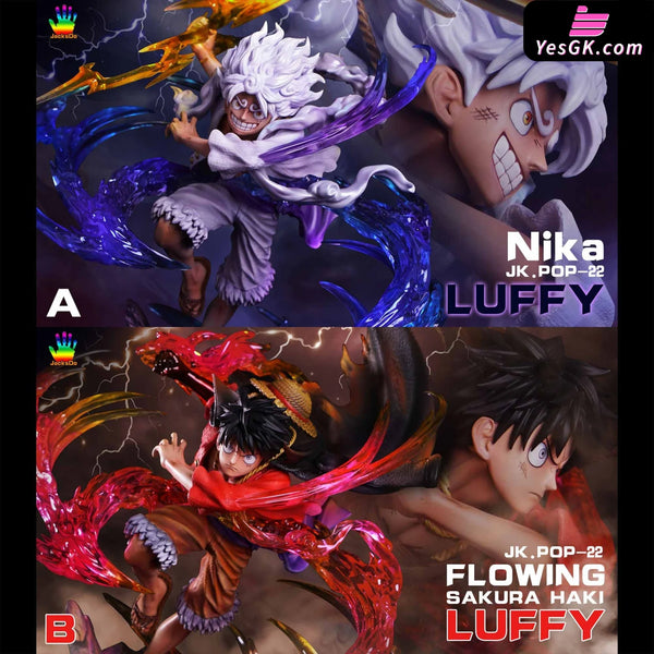 One Piece JK POP-22 Nika Luffy & Flowing Sakura Haki Luffy POP GK Statue - JacksDo Studio [In-Stock] - One Piece
