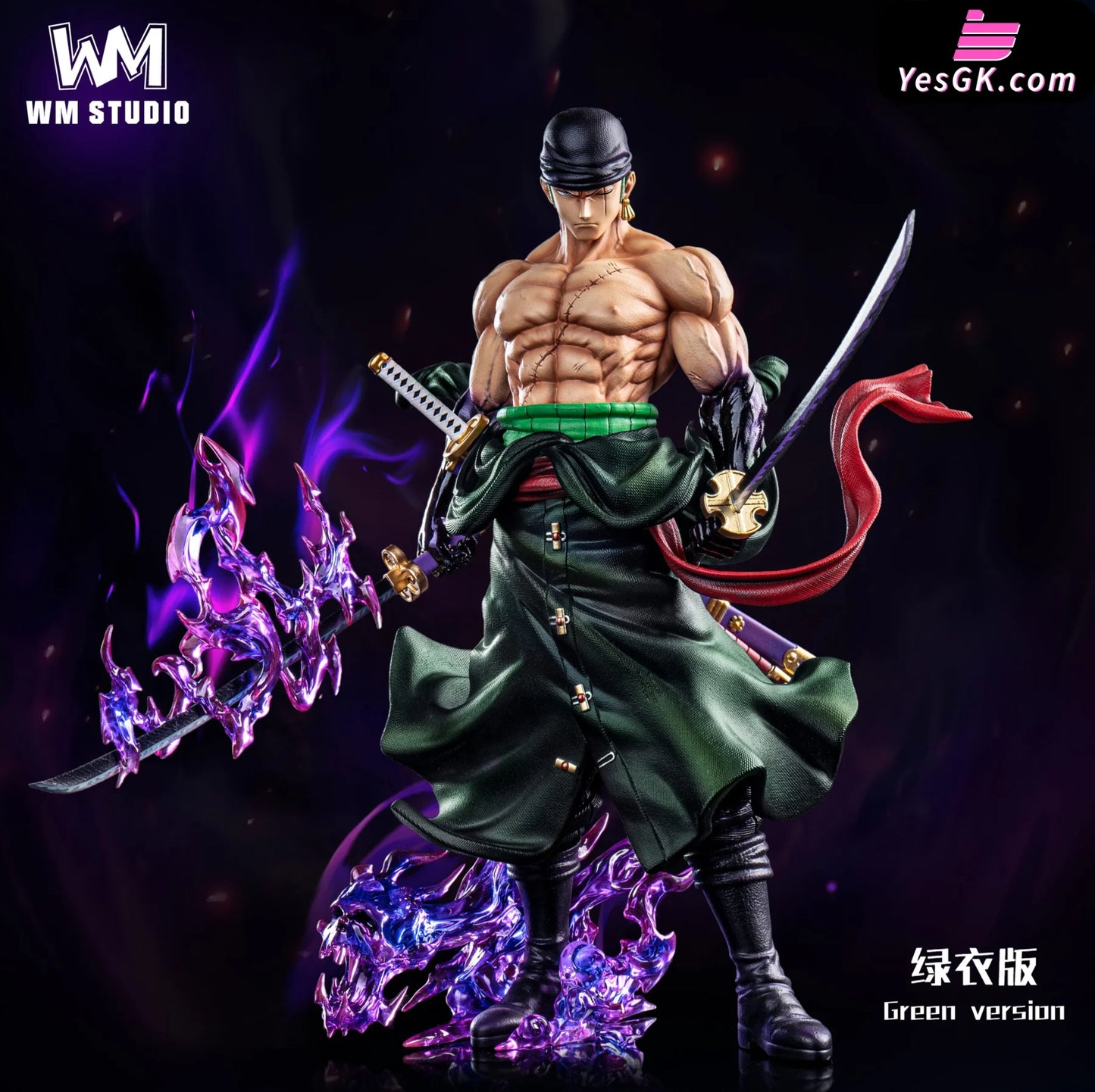 One Piece Light Sculpture Zoro Resin Statue - Wm Studio [Pre-Order] Deposit / A Black Clothes And