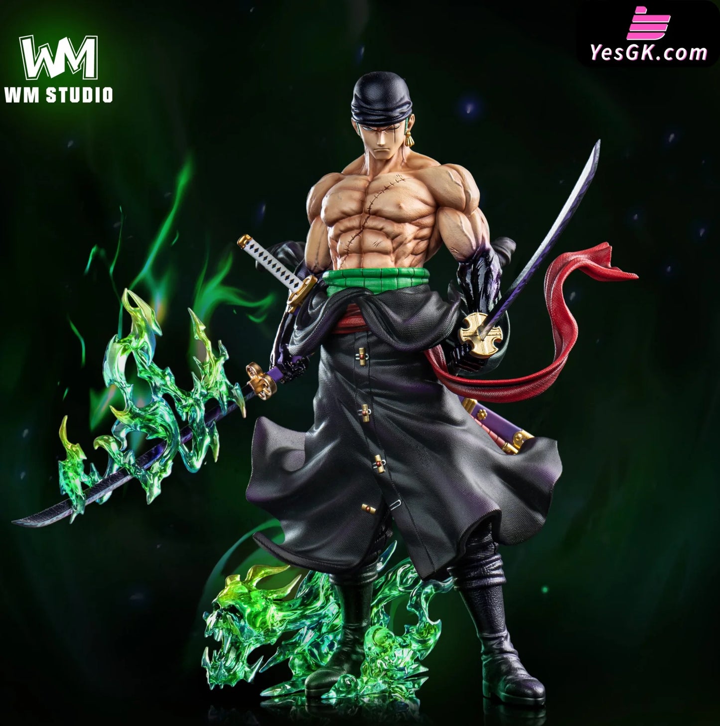 One Piece Light Sculpture Zoro Resin Statue - Wm Studio [Pre-Order] Deposit / B Black Clothes And