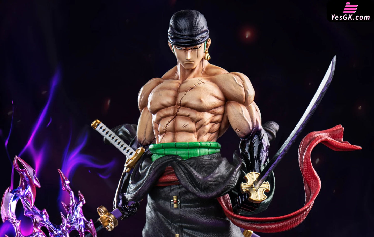 One Piece Light Sculpture Zoro Resin Statue - Wm Studio [Pre-Order] Deposit / D Green Clothes And