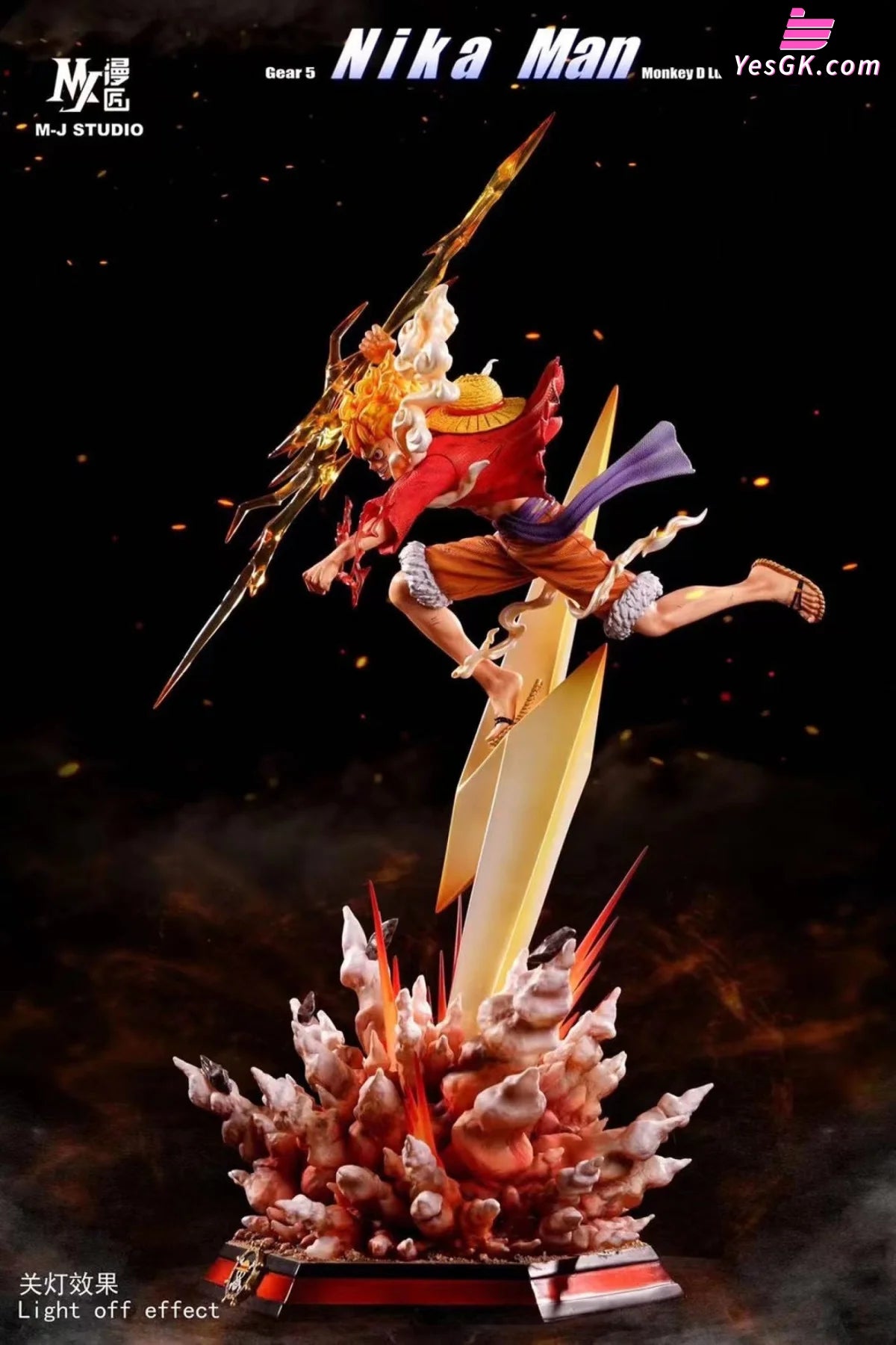 One Piece Lightning Explosion Nika Luffy Statue - Manjiang Studio [In-Stock]